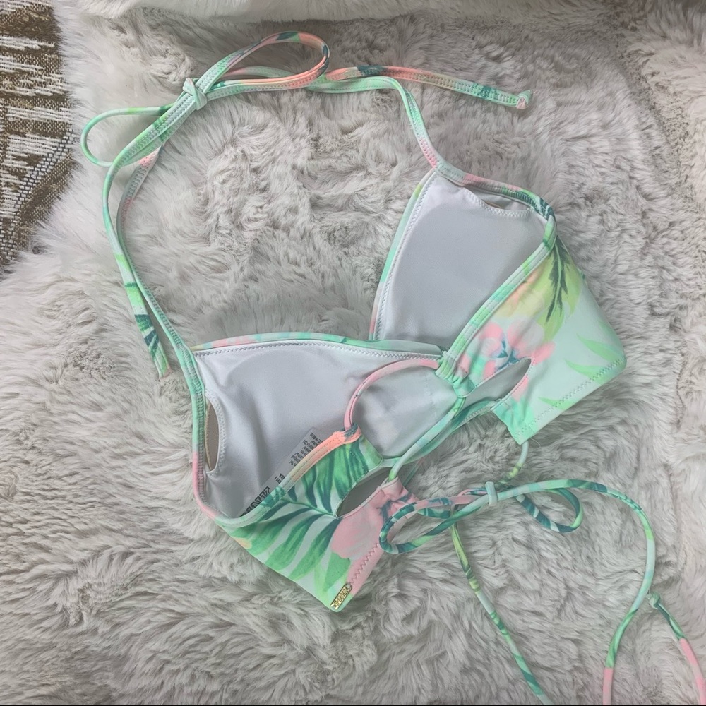 PINK Botanical Floral Tropic Swim Top - Picture 7 of 7